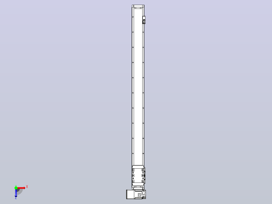 机器人皮带驱动直线轴TPA-GCB-80-P60-L1000-LU-M20-N3俯视图
