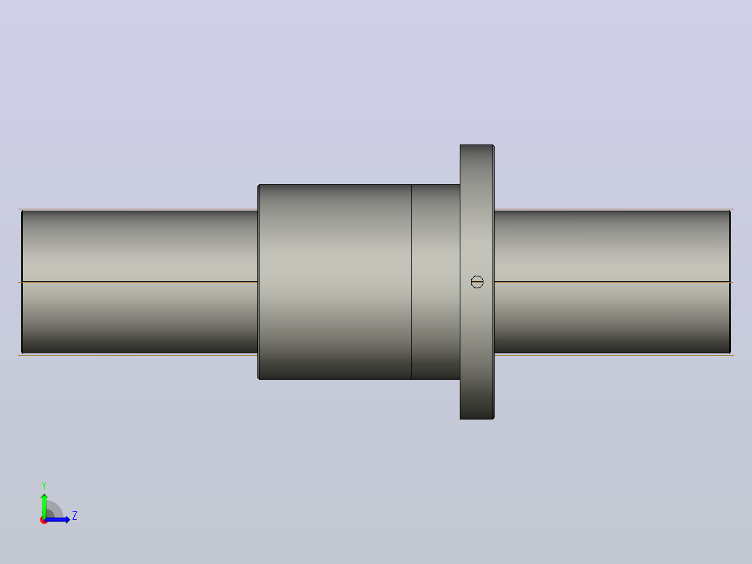FF12020-5滚珠丝杆3D模型左视图