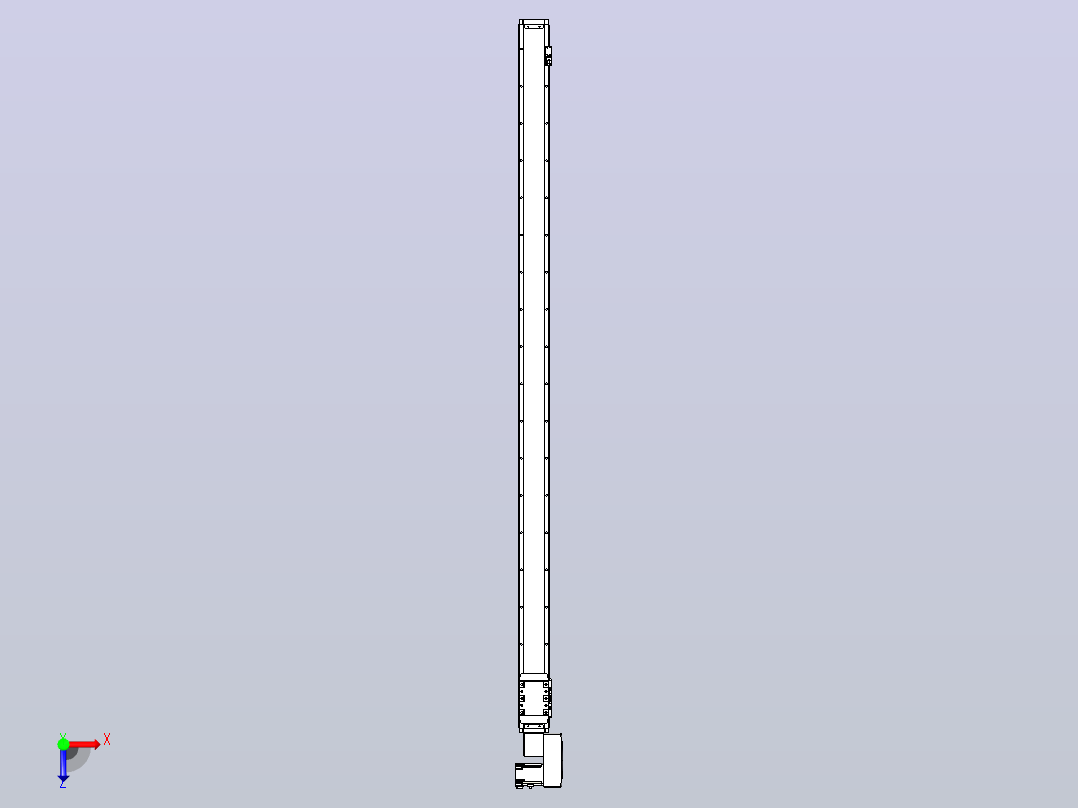 机器人皮带驱动直线轴TPA-GCB-80-P60-L1700-QR-M20-N3俯视图
