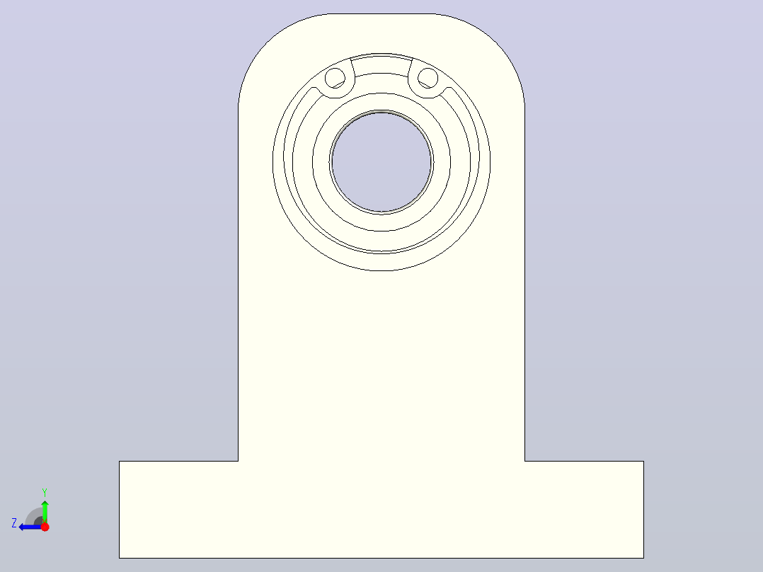 BZJ01-6900ZZ-h40单轴承T型带座轴承右视图
