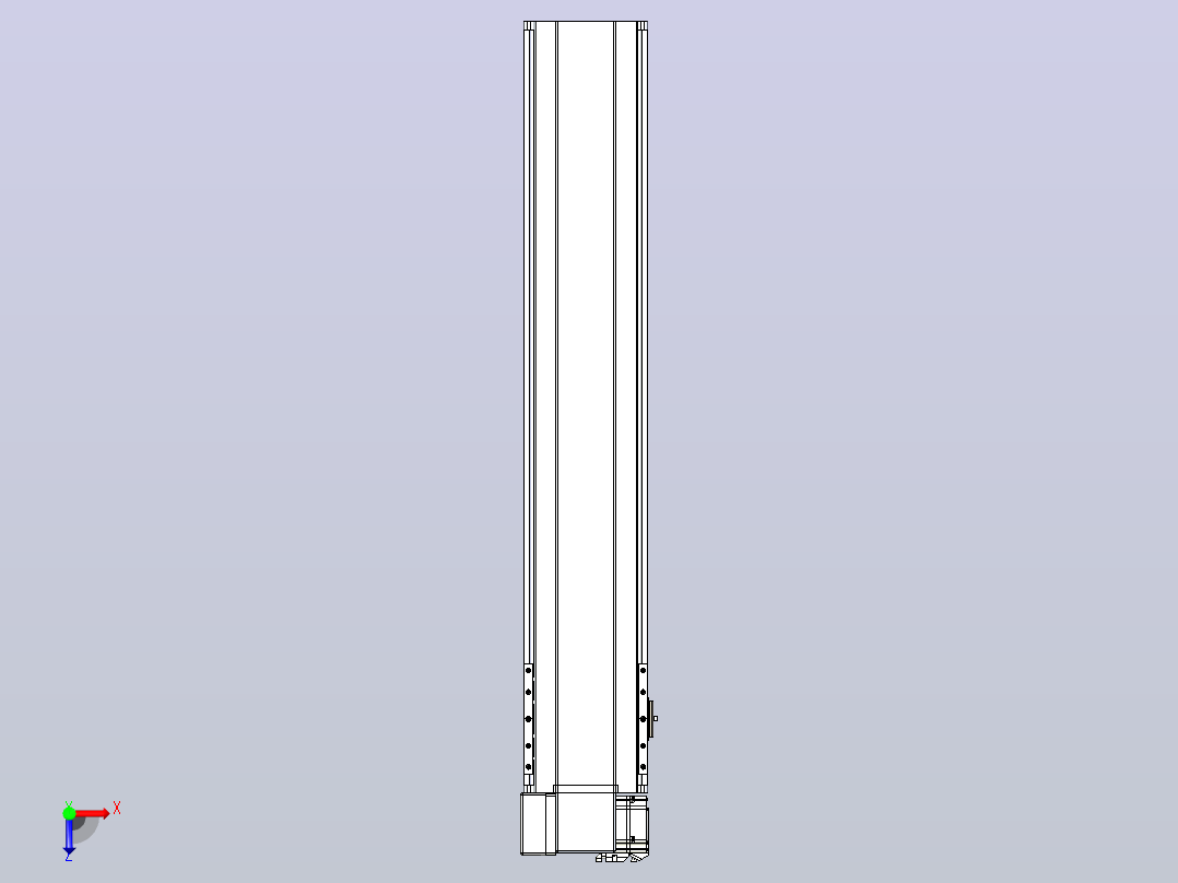 皮带直线轴半封闭可选导轨TPA-HNB-175D-140-L800-LP-Y-P75-N3俯视图