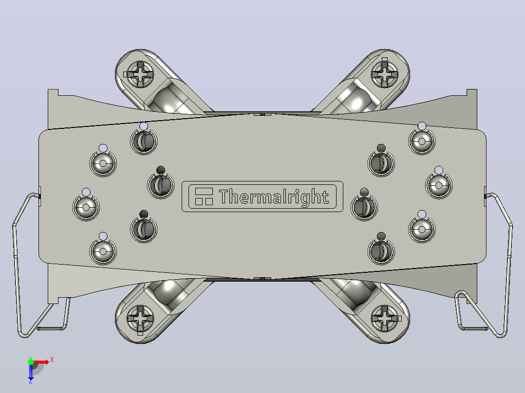 thermalright ultra  extreme cpu塔式冷却器俯视图