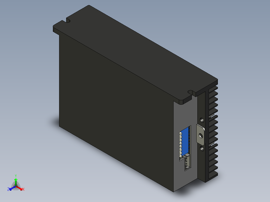 数字步进电机与驱动器3DM580S_3D图主视图