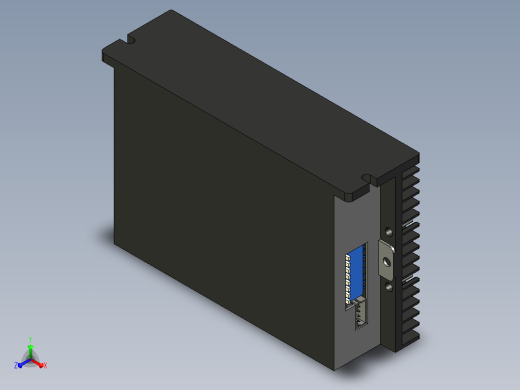 数字步进电机与驱动器3DM580S_3D图正等轴测缩略图