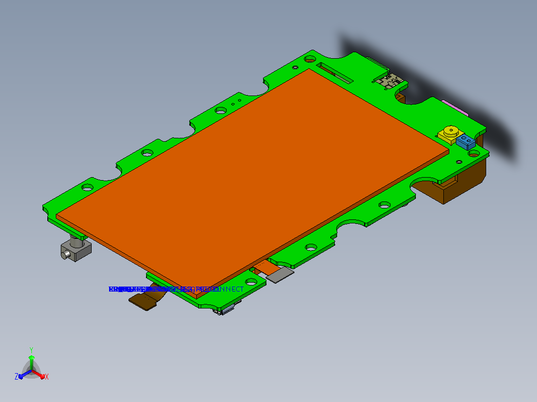 5寸防水机3D-IP68等级正等轴测图