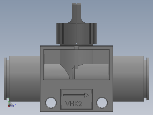 VHK系列P快速接头A快速接头二通三通手动阀[VHK2R-10F-10F]左视缩略图