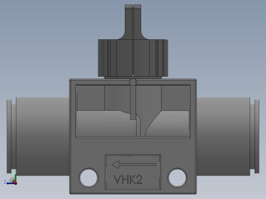 VHK系列P快速接头A快速接头二通三通手动阀[VHK2R-10F-10F]右视缩略图
