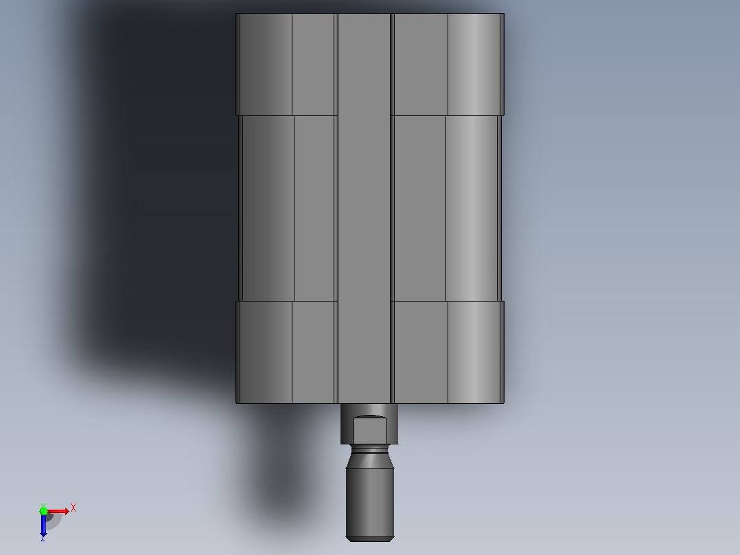 FESTO 紧凑型气缸 ADN-12-S-A-P-A俯视图