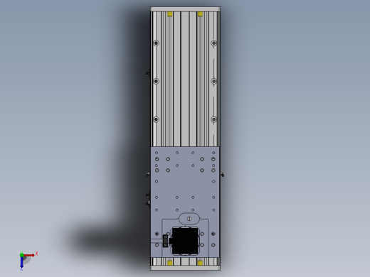 DMG220-TCM齿轮齿条模组直线滑台（电机直连）[DMG220-L20S400-DT750-C2U-TCM-P7]俯视缩略图
