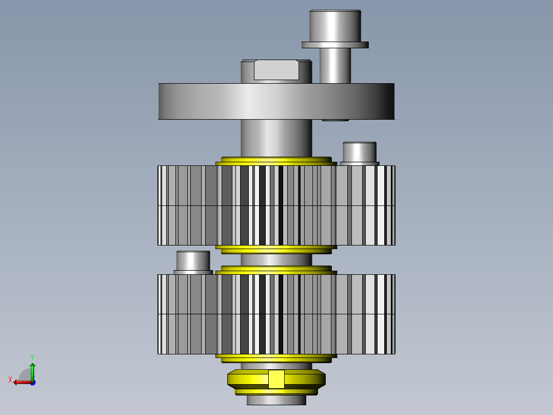 双重定心机构后视图