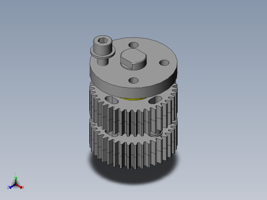 双重定心机构正等轴测缩略图