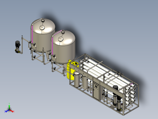 20T双级级水处理设备step正等轴测缩略图