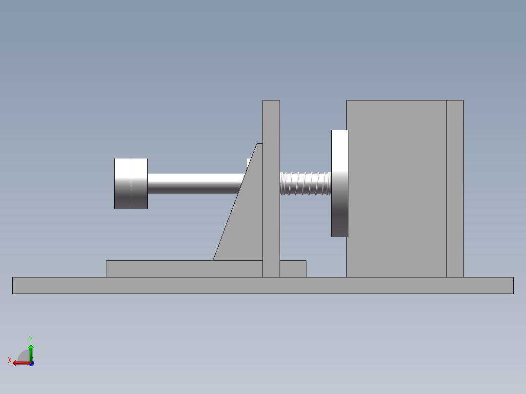 激光刻字治具3D模型后视图