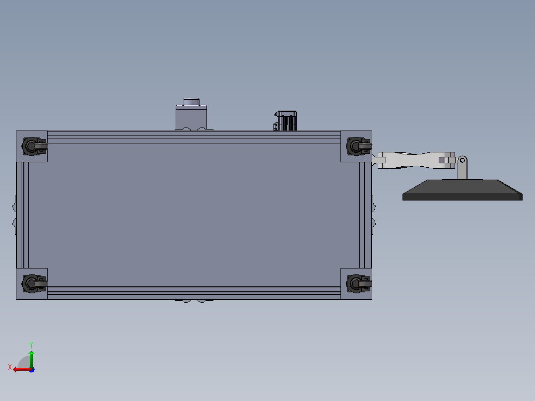 自动去毛刺设备3d图纸+视觉检测激光打标一体机 三轴去毛刺3d方案后视图