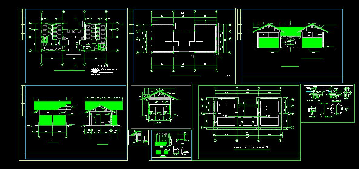 公共厕所CAD建筑图公厕卫生间方案设计垃圾站施工图纸图块素材