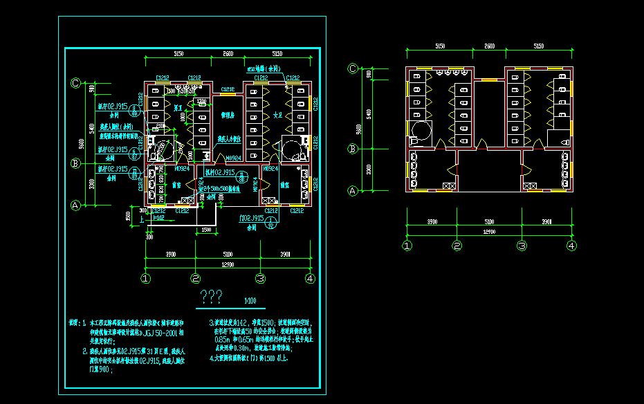 公共厕所CAD建筑图公厕卫生间方案设计垃圾站施工图纸图块素材