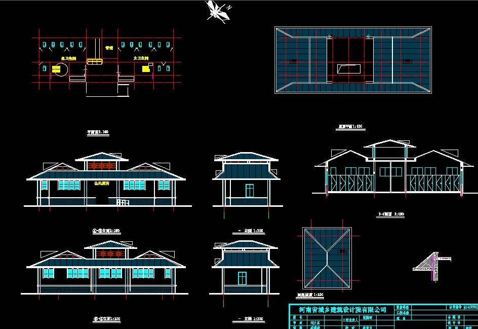 公共厕所CAD建筑图公厕卫生间方案设计垃圾站施工图纸图块素材