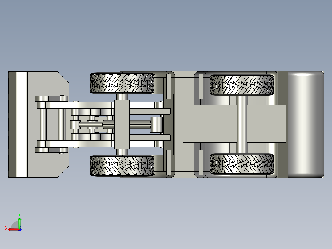小型挖掘机 3后视图