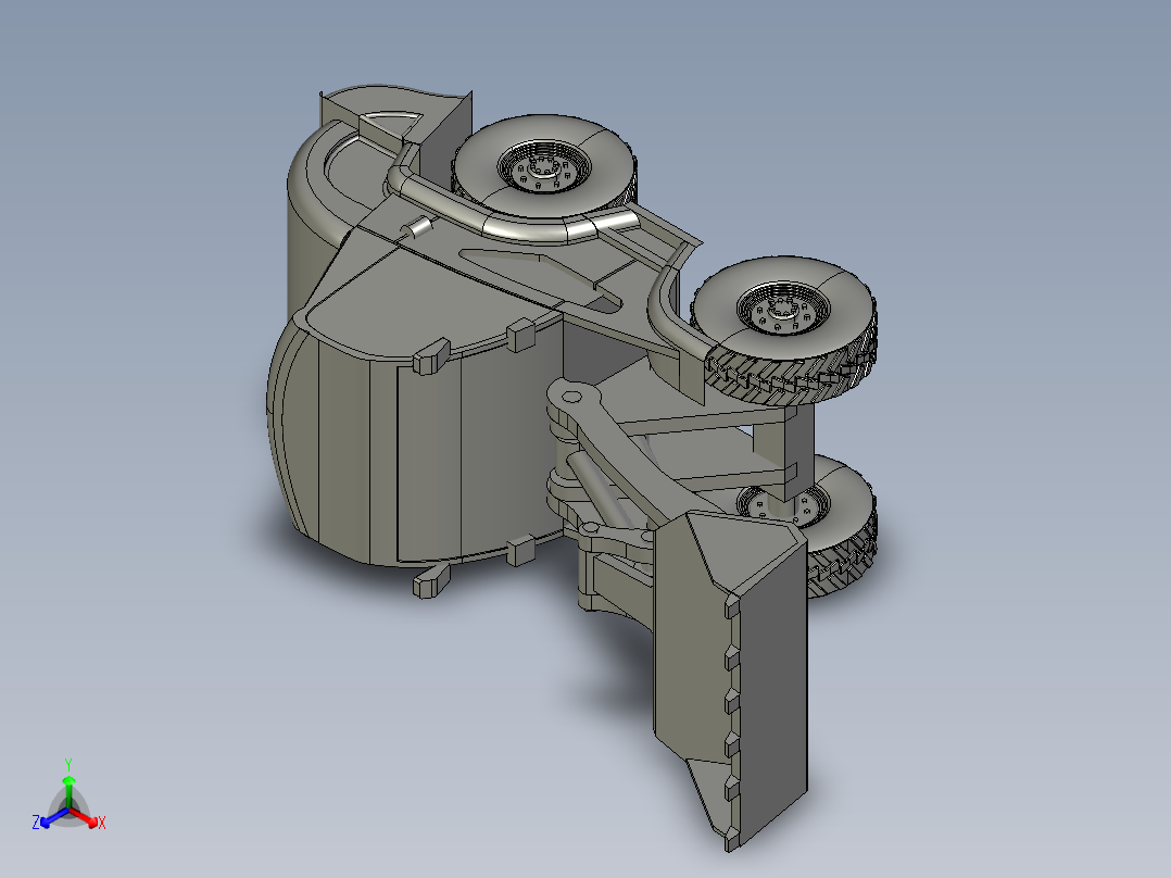 小型挖掘机 3正等轴测图