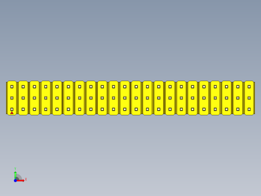 彩色公头100mil（2.54mm）系列-DS1021_yellow_3x22p_100mil_Type19_rev1.0前视缩略图