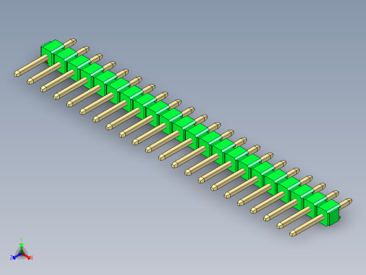 彩色公头100mil（2.54mm）系列-DS1021_green_1x22p_100mil_Type1_rev1.0