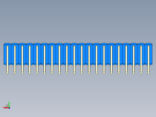 彩色公排针 100mil 2.54mm 系列-DS1022_blue_3x20p_100mil_TypeD_rev1.0后视缩略图