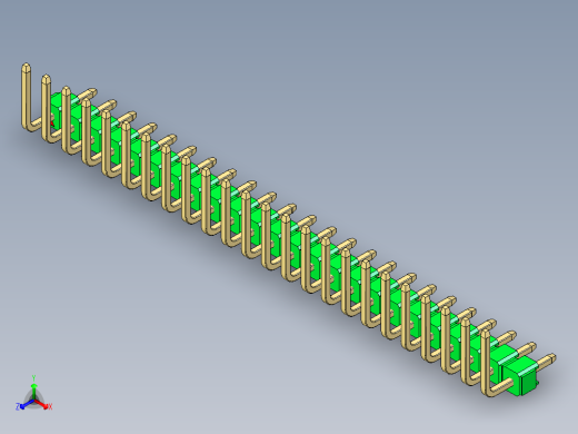 彩色公排针 100mil 2.54mm 系列-DS1022_green_24p_100mil_TypeU_rev1.0