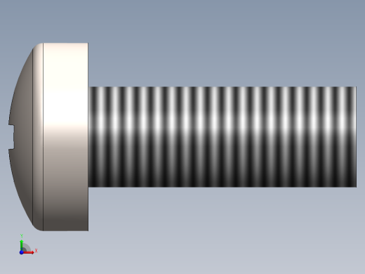 螺丝 M3 十字盘头-M3 x 8 Screw head.SLDPRT前视缩略图