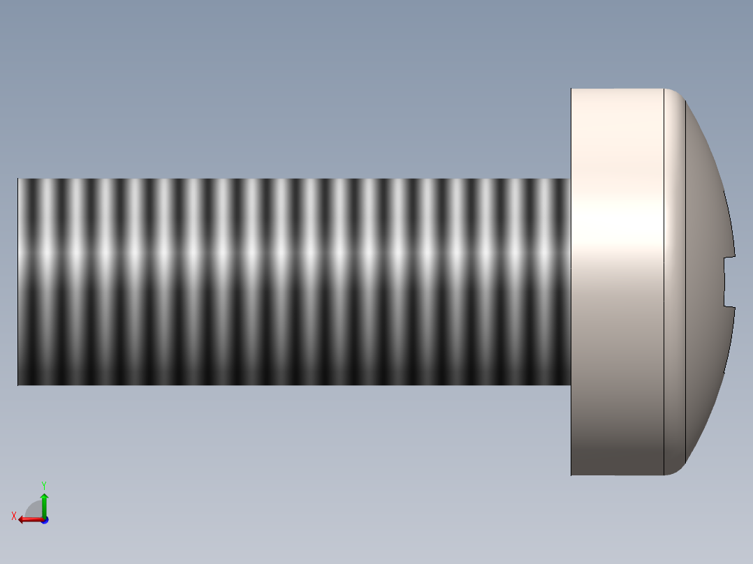 螺丝 M3 十字盘头-M3 x 8 Screw head.SLDPRT后视图