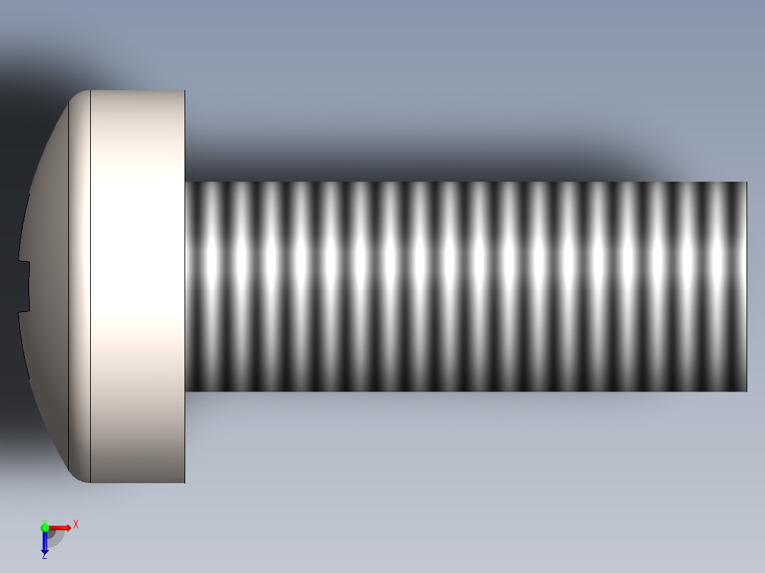 螺丝 M3 十字盘头-M3 x 8 Screw head.SLDPRT俯视图