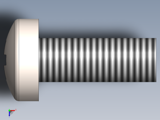 螺丝 M3 十字盘头-M3 x 8 Screw head.SLDPRT俯视缩略图