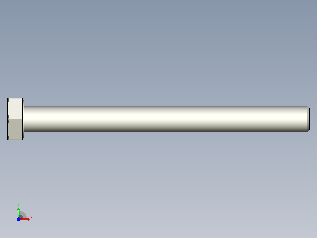 螺钉-DIN_931-M12x1.75x130_19.stp前视图