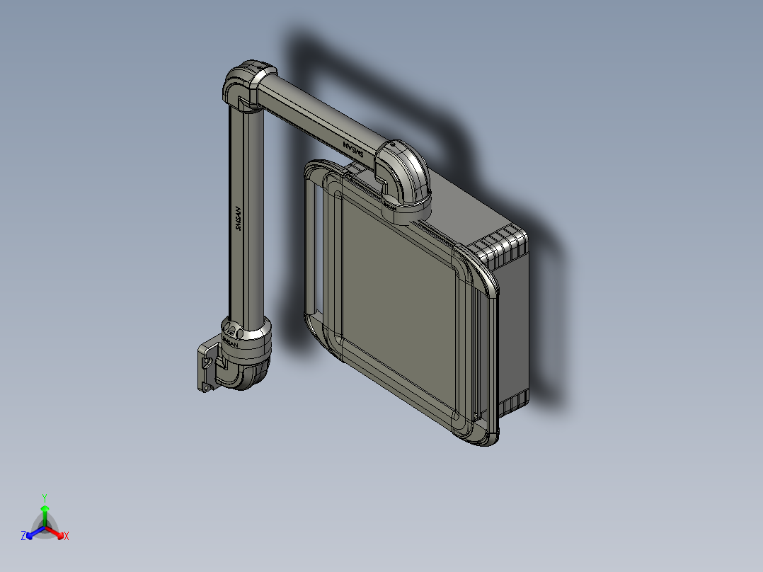 向下垂直墙座+转角+90度箱体连接器+控制箱