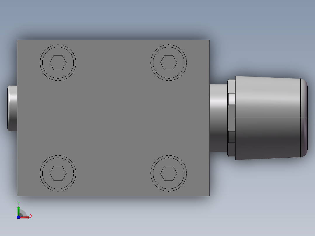 力士乐液压阀-LFA_16_DB2-7X_单向阀盖板前视图