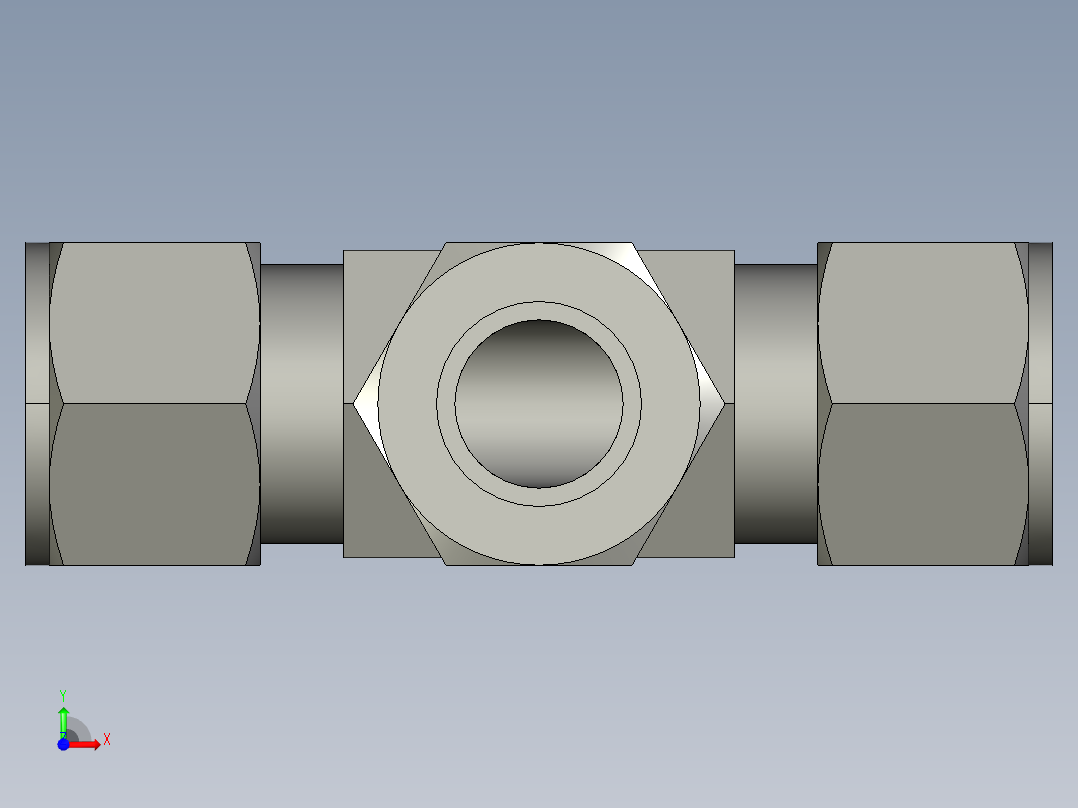 卡套式工业通用硬管接头14_jbu-s前视图