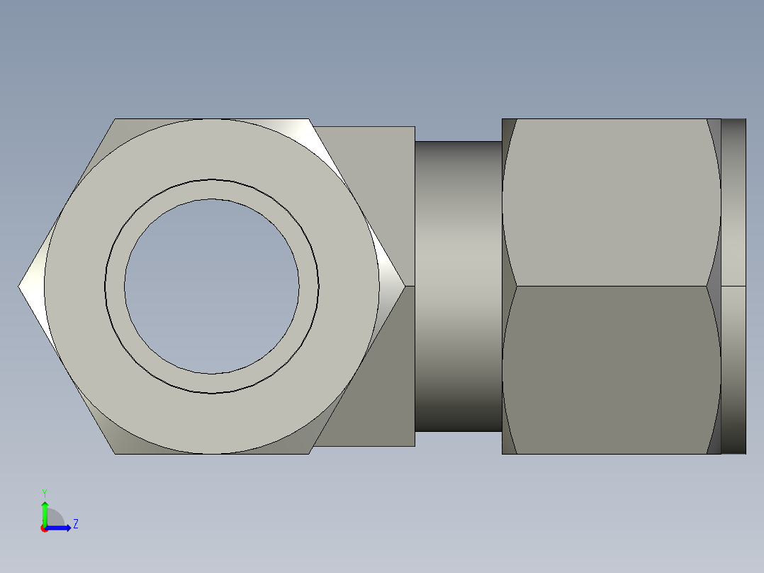 卡套式工业通用硬管接头14_jbu-s左视图