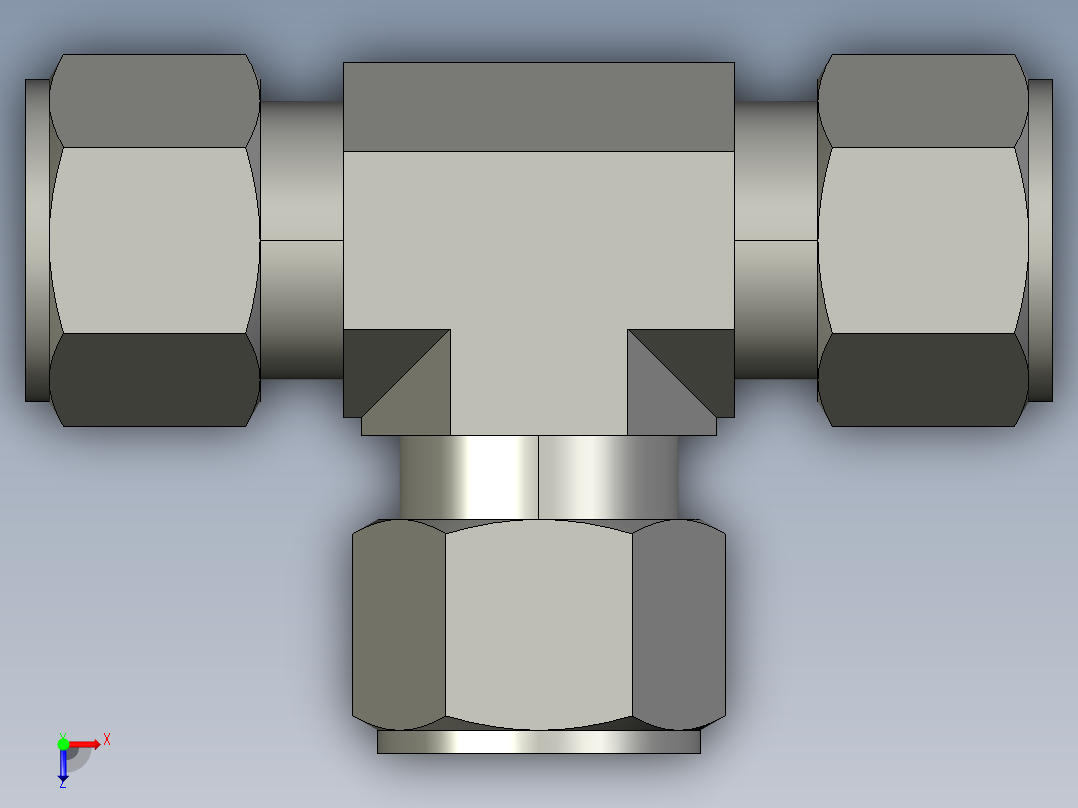 卡套式工业通用硬管接头14_jbu-s俯视图