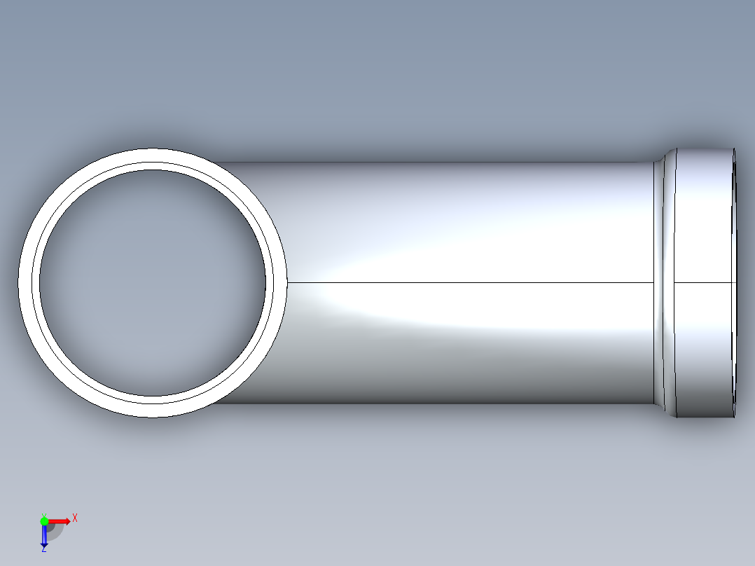 船舶管路系统S9_SeaDrainPLUS_LongTurnTee-SxSxS_37E173004_4in Sea Drain Plus - Long Turn Tee - SxSxS俯视图