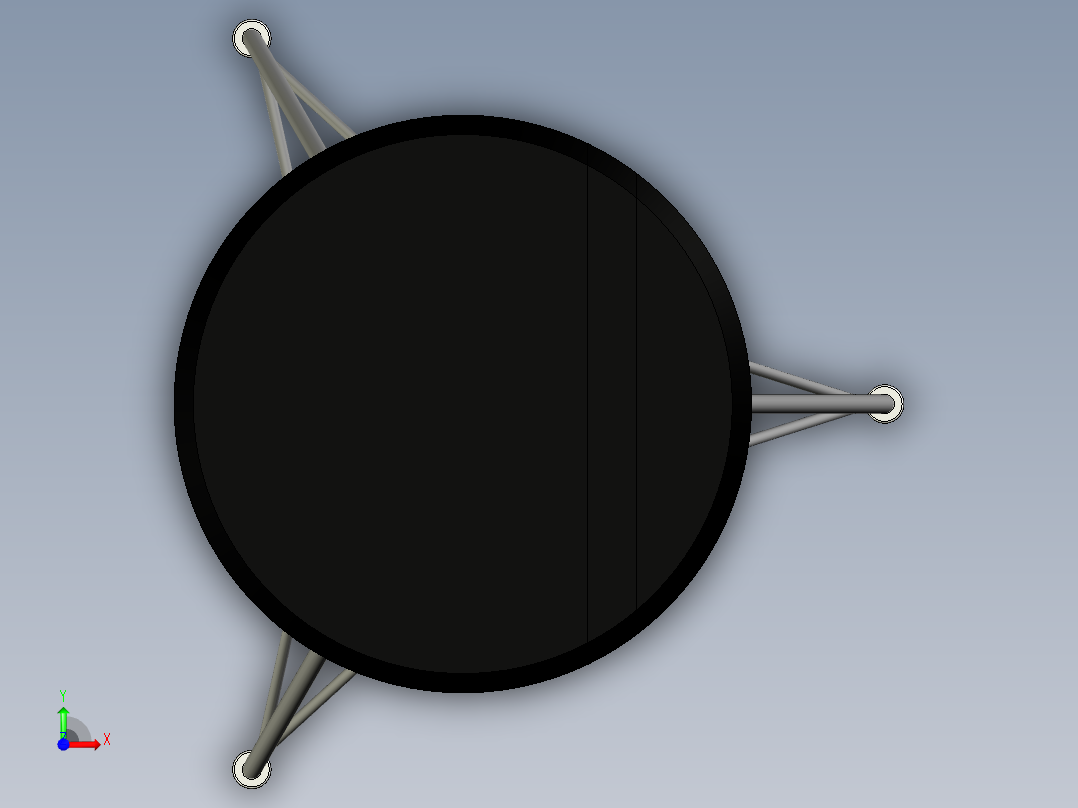 简单的三腿凳前视图