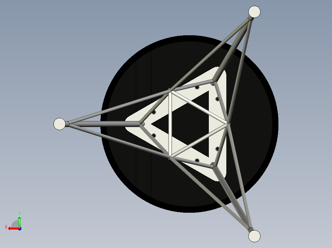 简单的三腿凳后视图