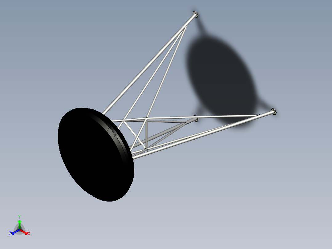 简单的三腿凳正等轴测图