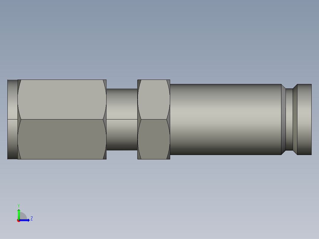 卡套式工业通用硬管接头8-4_trbu-s左视图
