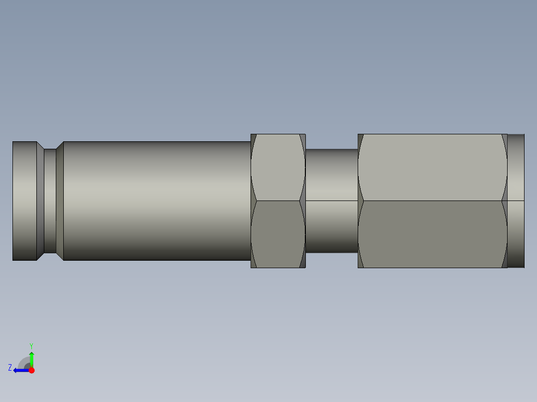 卡套式工业通用硬管接头8-4_trbu-s右视图