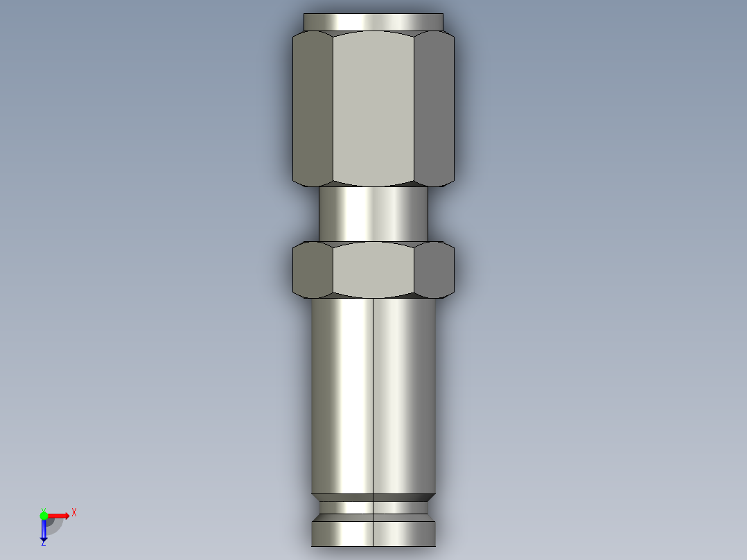 卡套式工业通用硬管接头8-4_trbu-s俯视图