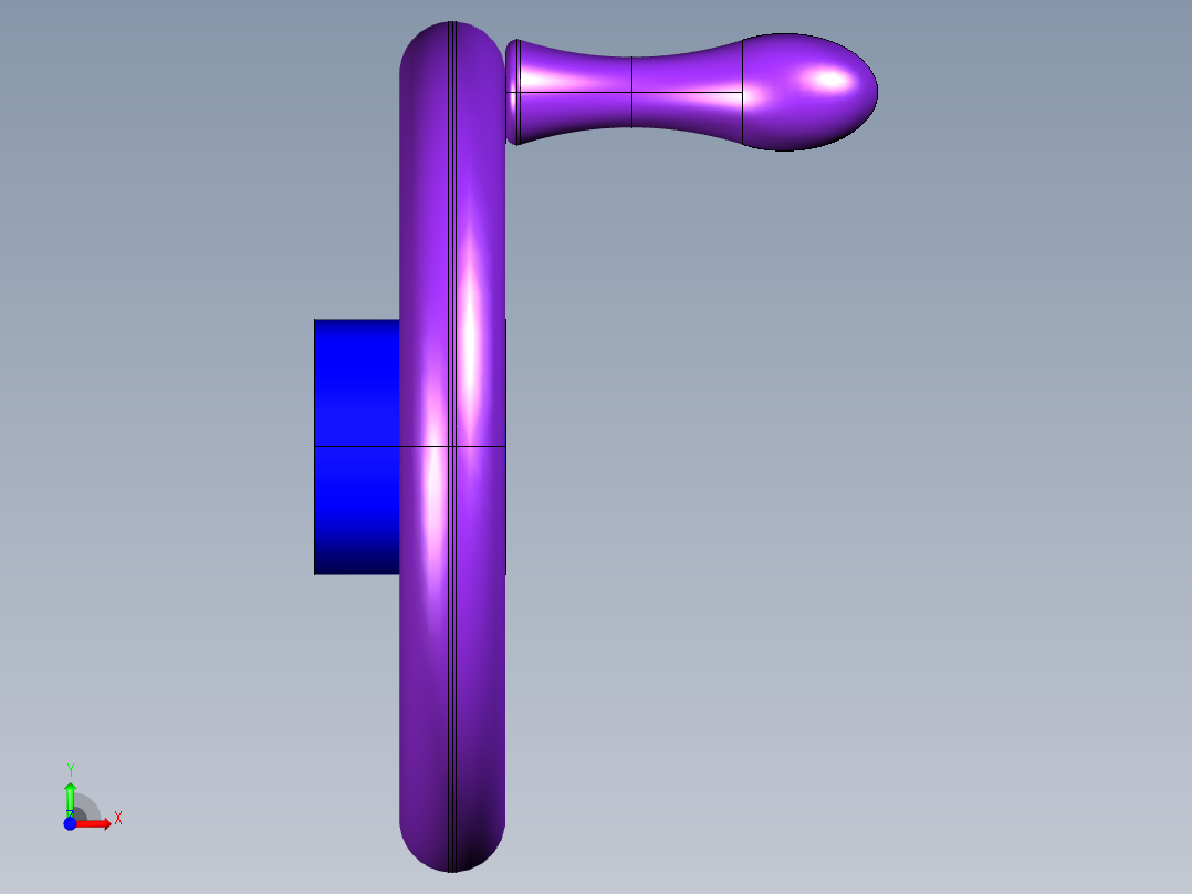 三辐手轮前视图