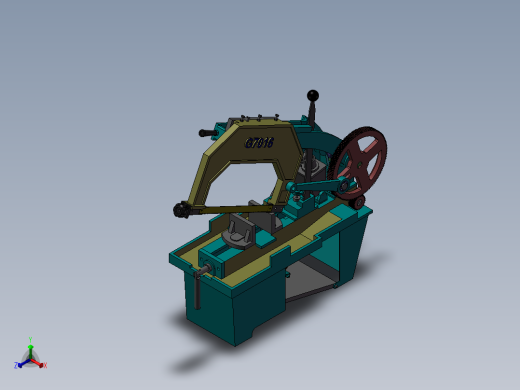 G7016锯床正等轴测缩略图