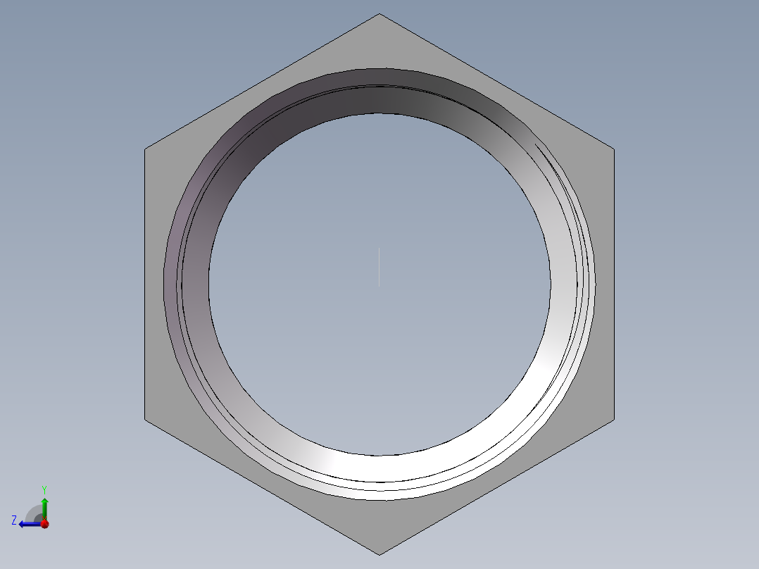 转接头-内外丝等径 DN32右视图