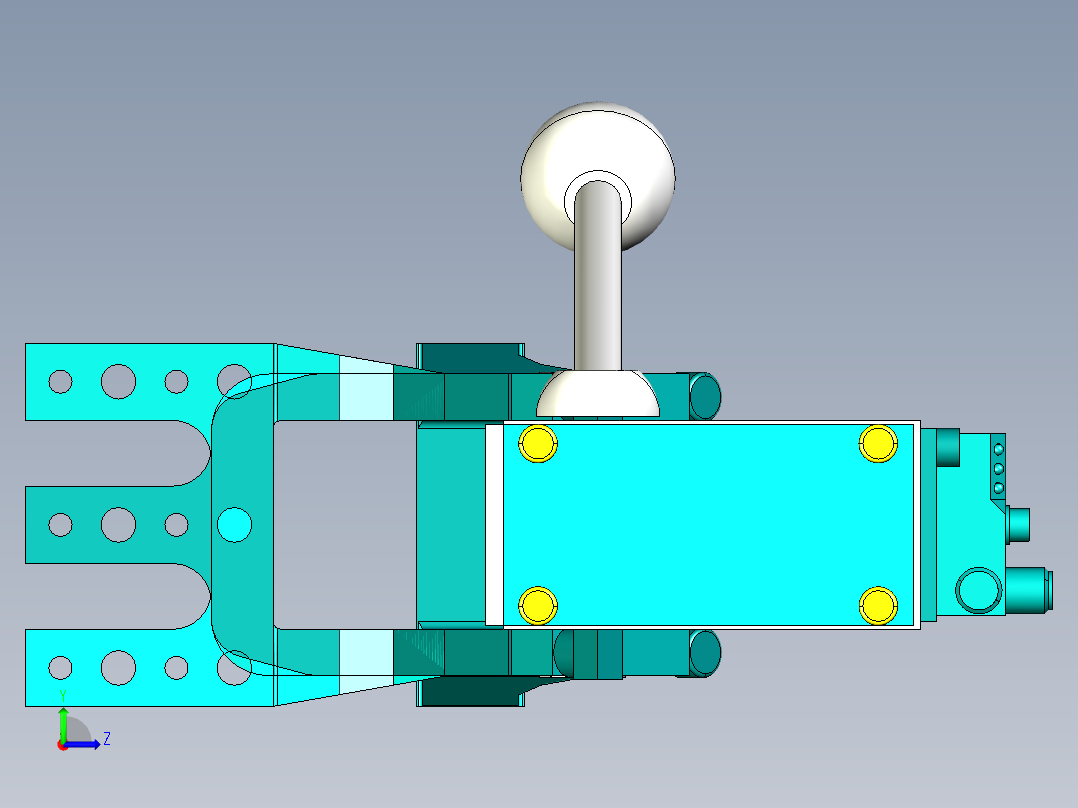 德克斯TUNKERS气缸数模MK_MK2_63_1_A10_A11_A12_T12_TUENKERS左视图
