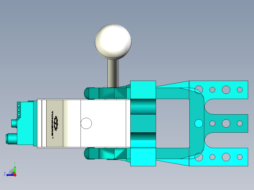 德克斯TUNKERS气缸数模MK_MK2_63_1_A10_A11_A12_T12_TUENKERS右视图
