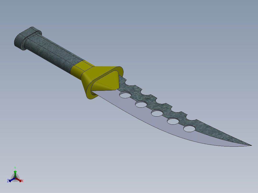 小刀正等轴测图